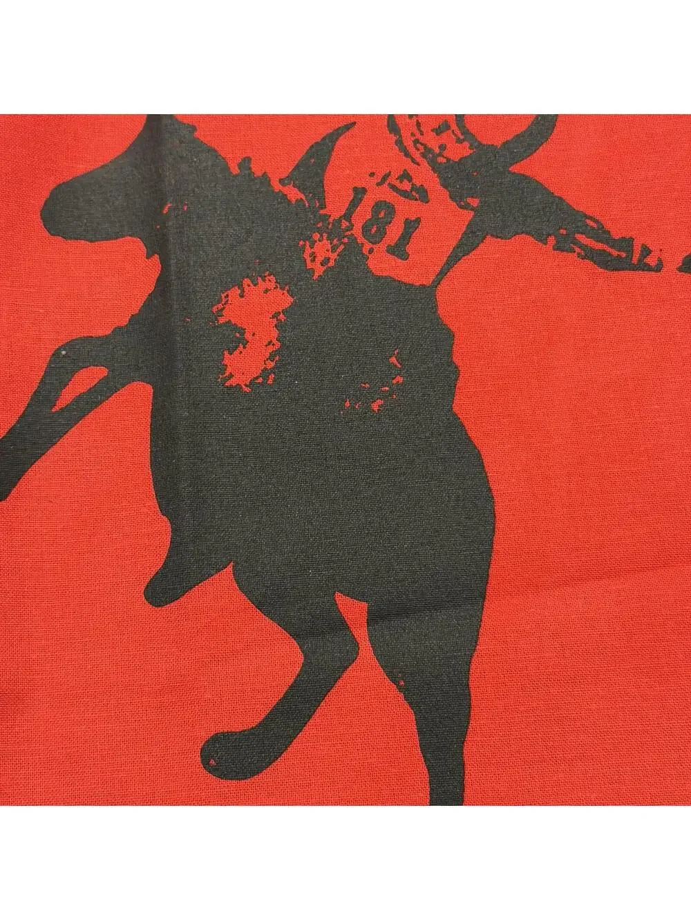 Justin Boots Mutton Bustin' Bandana Red Black White Cowboy Rodeo Western Hankie